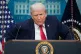 US President Donald Trump listens to a question from a reporter during a press briefing at the White House in Washington, January 20, 2026