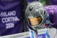 Ukraine's Vladyslav Heraskevych arrives at the finish during a men's skeleton training session at the 2026 Winter Olympics, in Cortina d'Ampezzo, Italy, February 10, 2026