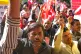 Members of trade unions shout slogans during a nationwide strike to protest an interim trade deal with the United States, saying the agreement undermines the interests of farmers, small businesses and workers in New Delhi, India, February 12, 2026