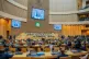 Ethiopia's Prime Minister Abiy Ahmed Ali delivers a speech during the annual African Union Summit at the Addis International Convention Center in Addis Ababa, Ethiopia, February 14, 2026
