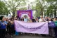 The protest by members of the British actors union Equity in Leicester Square, London, in solidarity with striking Hollywood members of the Screen Actors Guild - American Federation of Television and Radio Artists (Sag-Aftra), July 21, 2023