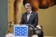 Then UK Ambassador to the US, Lord Peter Mandelson, speaking during a ceremony at the National Gallery, central London, June 18, 2025