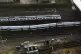 An aerial view of engineers working on a derailed Southern train at Selhurst train depot south-east London. A 