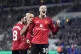Manchester United's Benjamin Sesko celebrates scoring their side's first goal of the game during the Premier League match at the Hill Dickinson Stadium, Liverpool, February 23, 2026