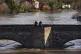 High water levels on the River Wye in Hereford which has burst it's banks, after Storm Darragh hit the UK and Ireland, December 8, 2024