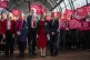 Labour First Minister of Wales Baroness Eluned Morgan (centre) and Welsh Labour members and supporters at Newport Market, during the Welsh Labour Senedd campaign launch ahead of the Senedd elections in May, March 2, 2026