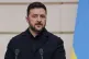 Ukraine's President Volodymyr Zelenskyy speaks during a joint presser with France's President Emmanuel Macron, not pictured, following a bilateral meeting at the Elysee Presidential Palace in Paris, March 13, 2026
