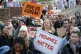 People take part in a 'March with Midwives' in central London to highlight the crisis in maternity services, November 21, 2021