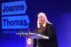 USDAW General Secretary and Labour Unions Chair Joanne Thomas speaks during the Co-operative Party Conference at the Leonardo Royal Hotel in central London, November 15, 2025