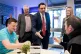 Scottish Labour leader Anas Sarwar (centre) with party candidate for Glasgow Kelvin and Maryhill James Adams (second left) during a visit to the G20 Youth Project in Glasgow, to announce his party's plans for young people's mental health, April 3, 2026