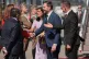 Hungarian Foreign Minister Peter Szijjarto (right) welcomes U.S. Vice President JD Vance (centre right) and second lady Usha Vance (centre left) as they arrive at Budapest Ferenc Liszt International Airport in Budapest, Hungary, April 7, 2026