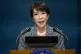 Japan's Prime Minister Sanae Takaichi speaks during a media conference in Archamps, France, after a meeting of the G7 in Evian-les-Bains, June 17, 2026