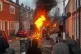 Vehicles set on fire by protesters on Lendrick Street in Belfast, as disorder flared in response to Monday night's stabbing attack in the city, June 9, 2026