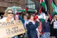 Protesters outside the Law Courts in Liverpool where they gathered to listen to the judgement regarding the appeal of the proscribing of Palestine Action, June 15, 2026