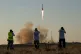 The Soyuz rocket launches to the International Space Station with Expedition 75 crew members: NASA astronaut Anil Menon, Roscosmos cosmonauts Pyotr Dubrov, and Anna Kikina onboard, Tuesday, July 14, 2026 at the Baikonur Cosmodrome in Kazakhstan