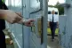 Dungavel Detention Centre, just outside the small village of Strathaven in Scotland, August 2003