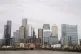The skyline of Canary Wharf in London as the cold snap continues to grip much of the nation, February 14, 2021