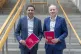 Scottish Labour's Michael Marra (right) with then party leader Anas Sarwar during a media briefing at the Scottish Parliament in Edinburgh, August 27, 2024