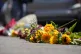 Flowers laid on Ilkeston Road in Nottingham on June 13, 2025, as the families of Barnaby Webber, Grace O'Malley Kumar and Ian Coates gather to mark the second anniversary of their murders by Valdo Calocane in Nottingham in June 2023