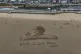 Giant sand portrait unveiled by children's charity Barnardo's unveiled on Bridlington beach to highlight the impact of poverty on the nation's children last year