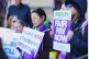 Phlebotomists in Gloucestershire, members of Unison, mark their 236th day of industrial action during a rally outside Gloucester Shire Hall, November 2025