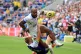 Leeds Rhinos� Maika Sivo is tackled by Bradford Bulls� Luke Hooley during the Betfred Super League match at the Hill Dickinson Stadium, Liverpool, July 5, 2026
