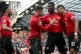 Paul Pogba celebrates his goal against West Ham