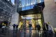 Electricians protest outside SSE HQ in Hope Street, Glasgow
