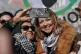 SOLIDARITY: Charlotte Church (right) takes part in a pro-Pal