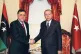 Turkey’s President Recep Tayyip Erdogan (right) shakes han