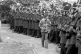 LOOK BACK IN ANGER: A picket is unintimidated by the police 