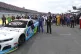  Driver Bubba Wallace (front left) and team owner Richard Pe