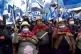 Supporters of Luis Arce, who is running for president with t