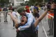 Mourners grieve outside the presidential palace in Buenos Ai
