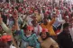 Protesting farmers shout slogans in Mumbai, India