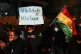 A supporter of Bolivia's former Interim President Jeanine An