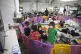 Young unaccompanied migrants, from ages 3 to 9, watch televi