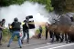 Members of the far-right Proud boys clash with anti-fascists