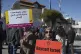 Palestinian civil society groups protest in front of the Net