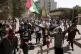 People march at a protest in Khartoum, Sudan, Monday, Januar