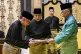 Malaysia's King Sultan Abdullah Sultan Ahmad Shah (right) an