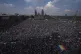 People gather at the capital's main square, the Zocalo, as t