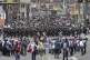 Police arrive where supporters of ousted Peruvian President 