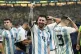 Argentina's Lionel Messi celebrates after the World Cup fina