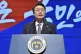 South Korea's President Yoon Suk Yeol speaks during a ceremo