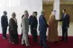 Syrian President Bashar Assad (right) receives a delegation 