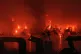 Maccabi fans burn torches before the Uefa Europe League matc