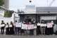 Rohingya refugees residing in Sri Lanka protest outside the 