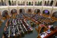 Hungarian lawmakers take part in session which approved Swed