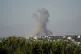 Smoke rises from an Israeli air strike north of Beirut, in t